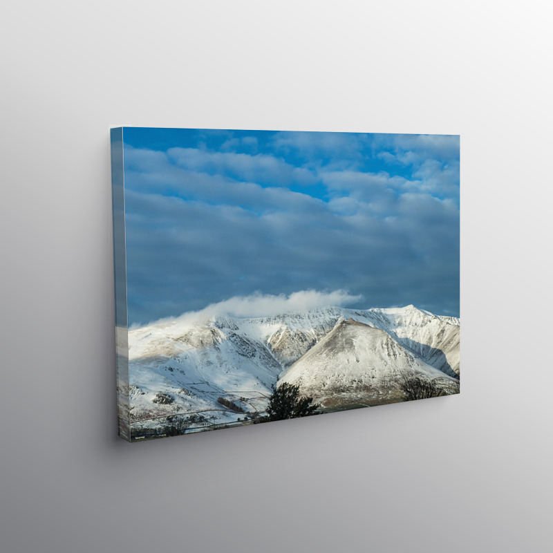 Blencathra in Winter in the Lake District, Canvas Print