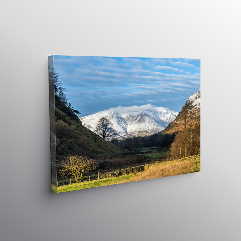 Blencathra in Winter Northern Lake District, Canvas Print