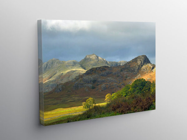 The Langdale Pikes from Blea Tarn Lake District, Canvas Print